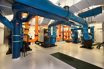 View of a custom Chiller project at a client facility